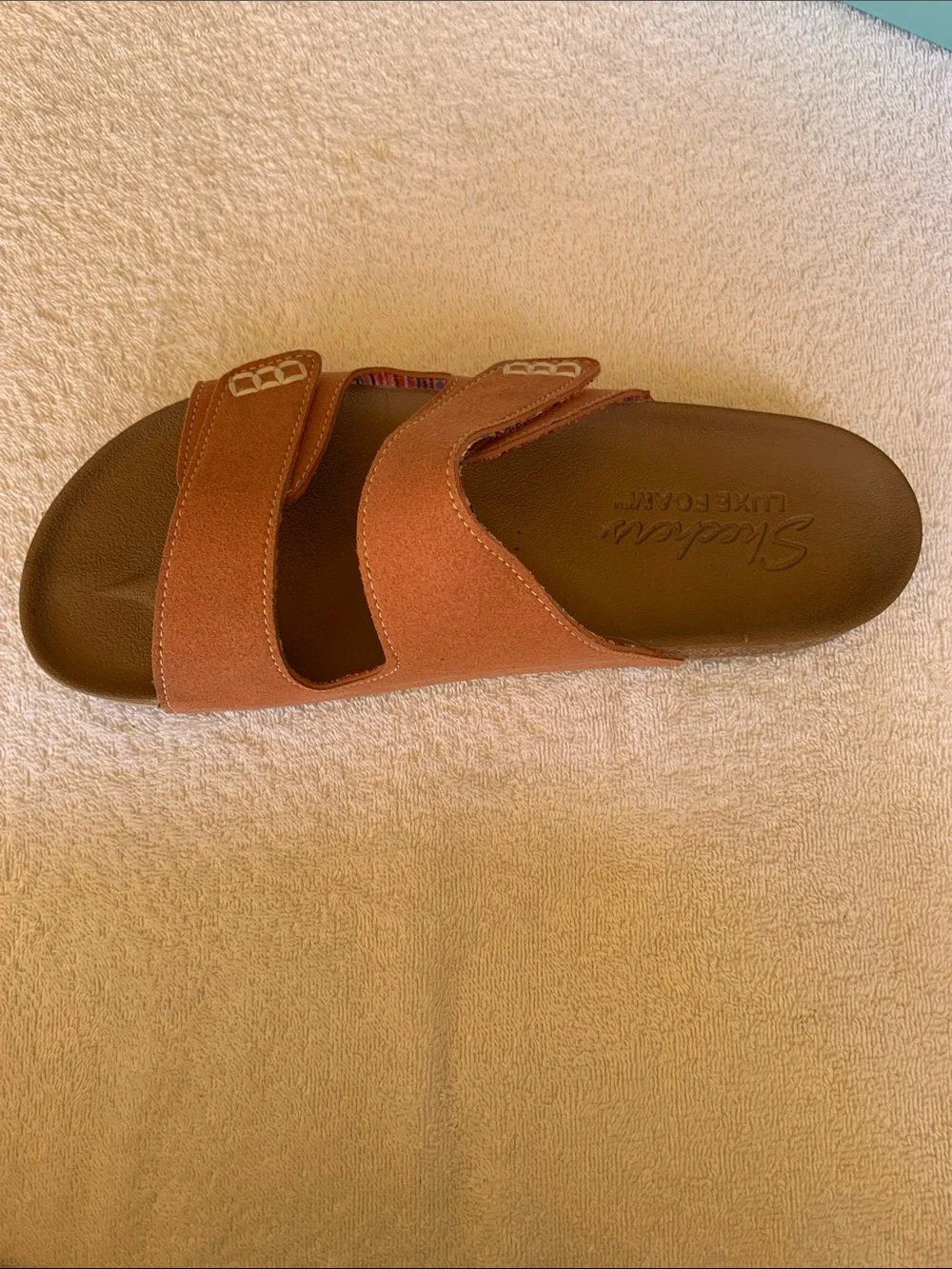 Skechers Women’s Coral Double-Strap Slide Sandal
